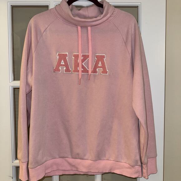 Ivy Storehouse Women's Long Sleeve AKA Sweatshirt Pink with Cowl Neck Large - Picture 1 of 5